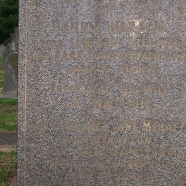 WATSON Henry -19?? :: McHAPPY Margaret Jane nee STRATTON -1911