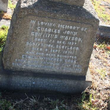 WATSON Charles John Griffiths 1837-1921 &amp; Susan Mary 1851-1931 :: COOK Ethel Winifred 1881-1919