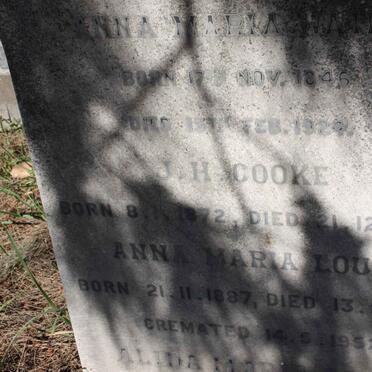 COOKE J.H. 1872-1955 :: LOUW Anna Maria 1887-1952