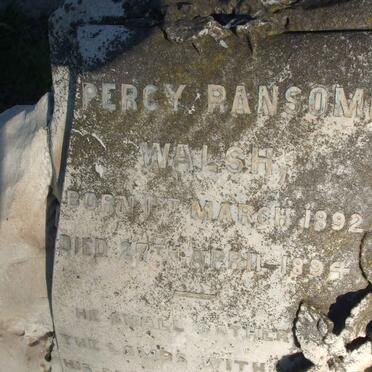WALSH Percy Ransome 1892-1894 