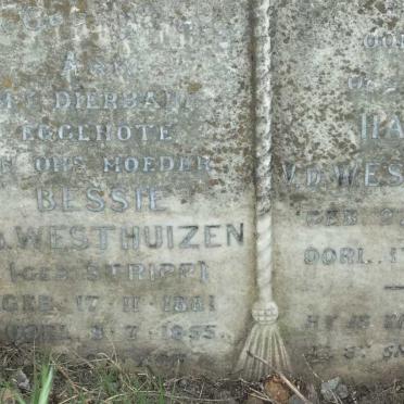 WESTHUIZEN Harry, van der 1882-1956 &amp; Bessie STRIPP 1881-1955
