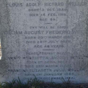 WELLER Annie Henrietta Jacoba 1868-1946 :: WELLER Francina Elizabeth Julia 189?-1953