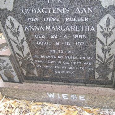 WIESE Anna Margaretha 1896-1971