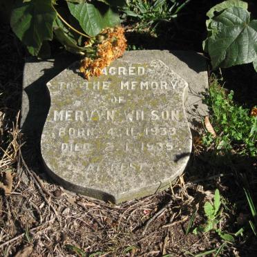 WILSON Mervyn 1933-1935