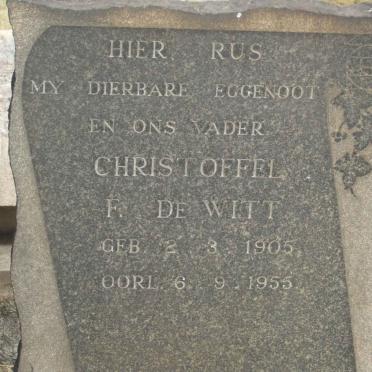 WITT Christoffel F., de 1905-1955
