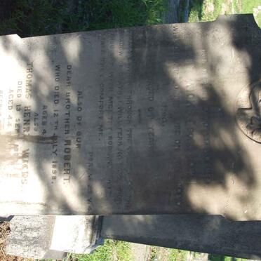 WICKS Lucy nee LOW -1894 :: WICKS Thomas Henry -1900 :: WICKS Robert -1898 