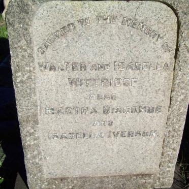 WITTRIDGE Walter &amp; Isabella :: BISCOMBE Martha :: IVERSON Isabella