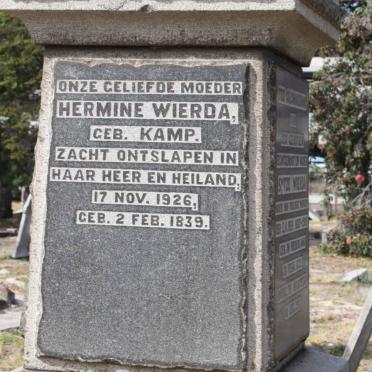 WIERDA Sytze 1839-1911 &amp; Hermine KAMP 1839-1926 