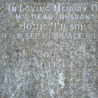 WILSON John -1918 :: PRATT Noel John -1956