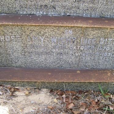 WICHT Rose Amy nee DITTON 1870-1931