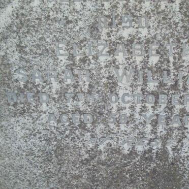 WILLIAMS Elizabeth Sarah -1916