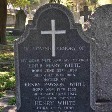 WHITE Henry 1889-1969 &amp; Edith Mary 1896-1958 :: WHITE Henry Pawson 1922-1937