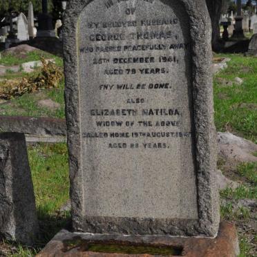 WHEATLEY George Thomas -1941 &amp; Elizabeth Matilda -1947