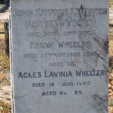 WHEELER Frank -1934 &amp; Agnes Lavinia -1965 ::  KEMPSTON John Kittson - 1930