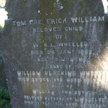 WHEELER Tom Frederick -1892 :: WHEELER William Blacking -1898