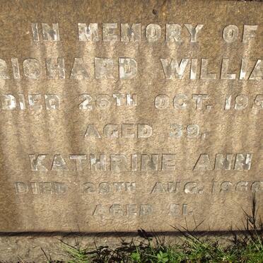 WHITFORD Richard William -1952 &amp; Kathrine Ann -1960