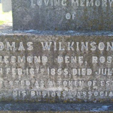 WHITE Thomas Wilkinson 1855-1898