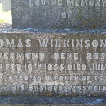 WHITE Thomas Wilkinson 1855-1898