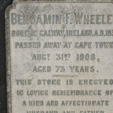 WHEELER Benjamin F. 1835-1908