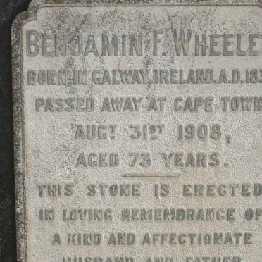 WHEELER Benjamin F. 1835-1908