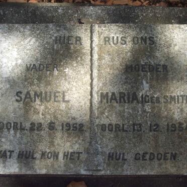 WHITE Samuel -1952 &amp; Maria SMITH -1954