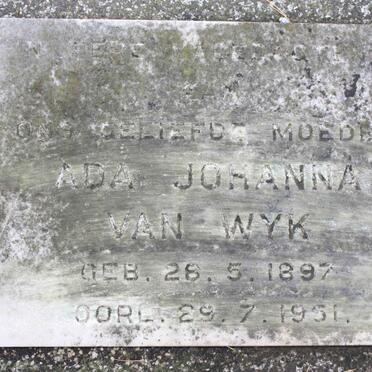 WYK Ada Johanna, van 1897-1951