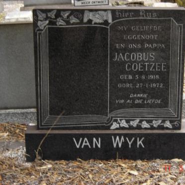 WYK Jacobus Coetzee, van 1918-1972