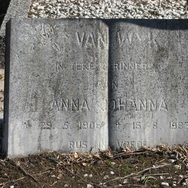 WYK Anna Johanna, van 1906-1983