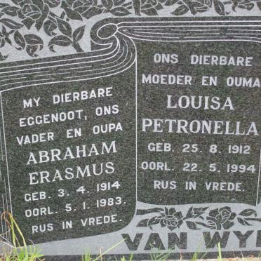 WYK Abraham, van 1914-1983 &amp; Louisa Petronella 1912-1994