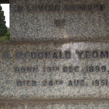 YEOMAN Ian McDonald 1899-1951