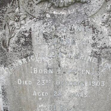 YOUNG Hendricka Catherine nee KIRSTEN -1903