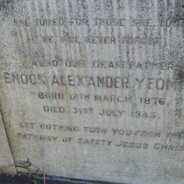 YEOMANS Enock Alexander 1876-1945