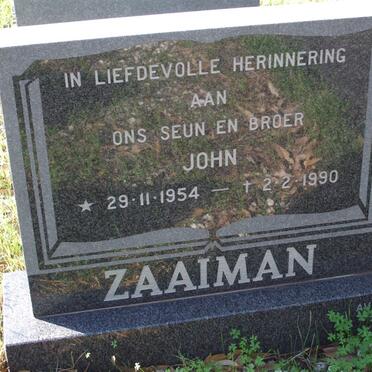 ZAAIMAN John 1954-1990