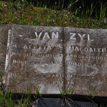 ZYL Aletta Magdalena, van 1887-1963