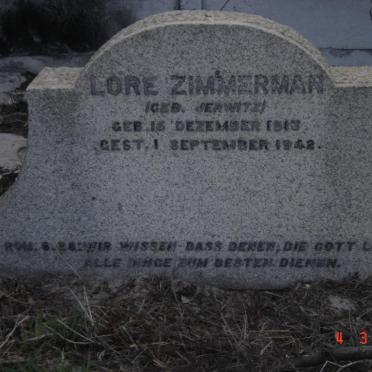 ZIMMERMAN Lore 1913-1942