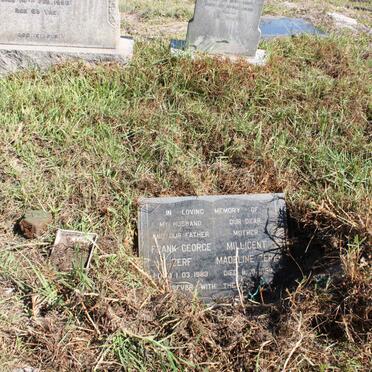 ZERF Frank George -1983 &amp; Millicent Madeline -1999