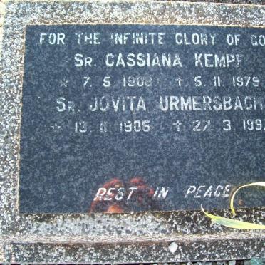 KEMPE Cassiana 1908-1979 :: URMERSBACK Jovita 1906-1997
