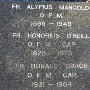 MANGOLD Alypius 1896-1949 :: O'NEILL Honorius 1925-1973 :: GRACE Ronald 1931-1984