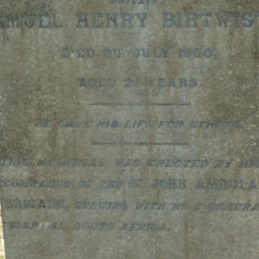 BIRTWISTLE Samuel Henry -1900