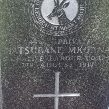 MKOANA Matsubane −1917
