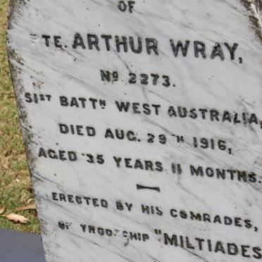 WRAY Arthur -1916