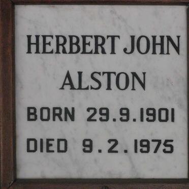 ALSTON Herbert John 1901-1975