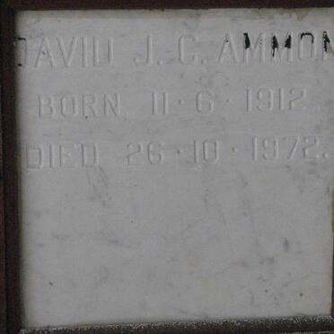 AMMON David J.C. 1912-1972