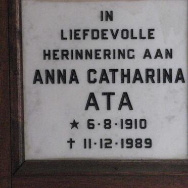 ATA Anna Catharina 1910-1989