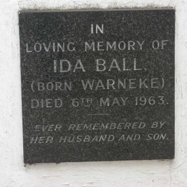 BALL Ida nee WARNEKE -1963