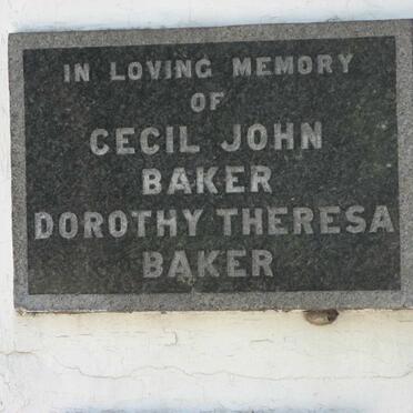 BAKER Cecil John &amp; Dorothy Theresa