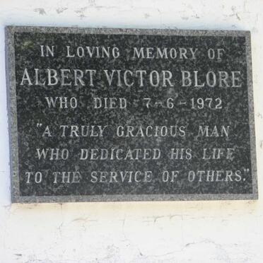 BLORE Albert Victor -1972