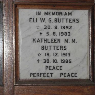BUTTERS Eli W.G. 1892-1983 :: BUTTERS Kathleen M.M. 1913-1985