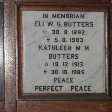 BUTTERS Eli W.G. 1892-1983 :: BUTTERS Kathleen M.M. 1913-1985