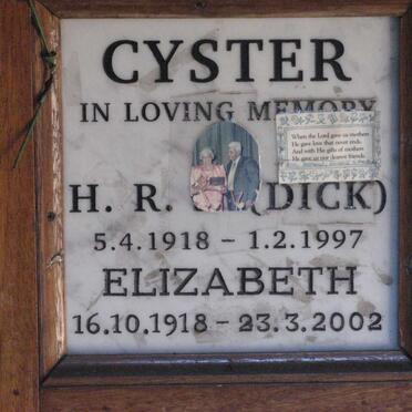 CYSTER H.R. 1918-1997 &amp; Elizabeth 1919-2002